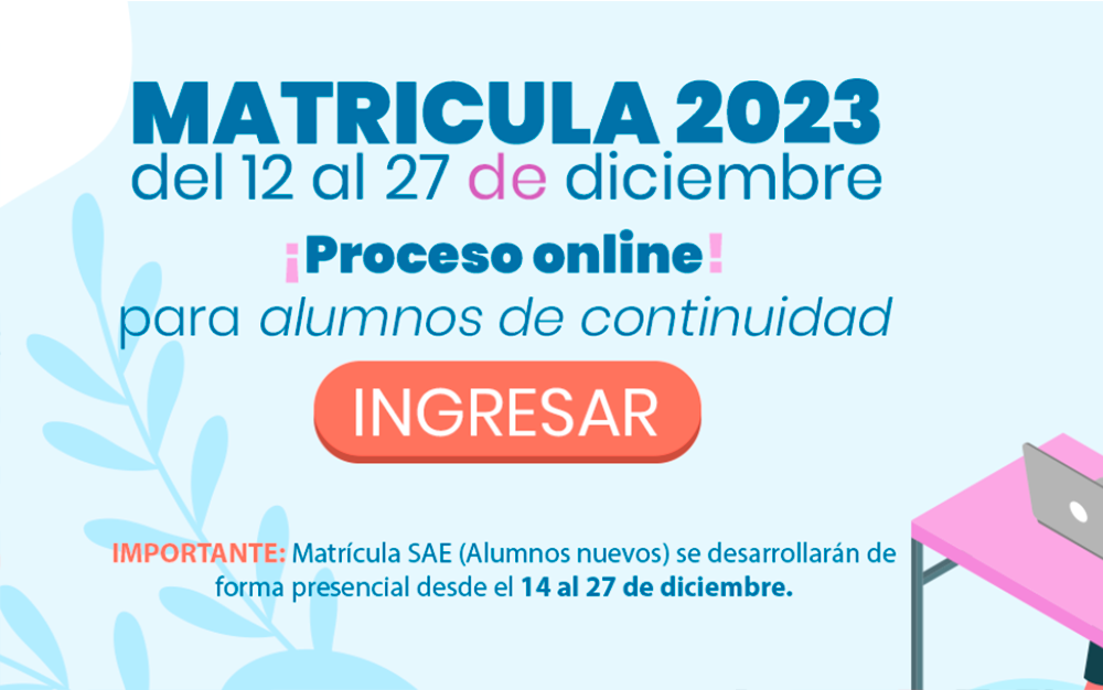 Comenzó el proceso de matrícula 2023 para alumnos antiguos