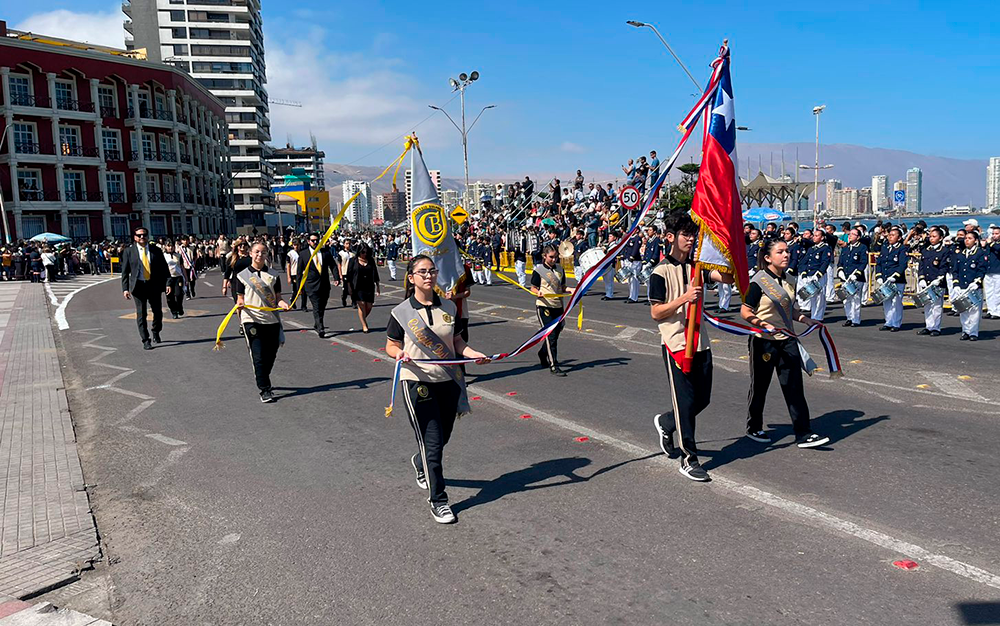 La participación de nuestro Colegio Bulnes en desfile de Glorias Navales