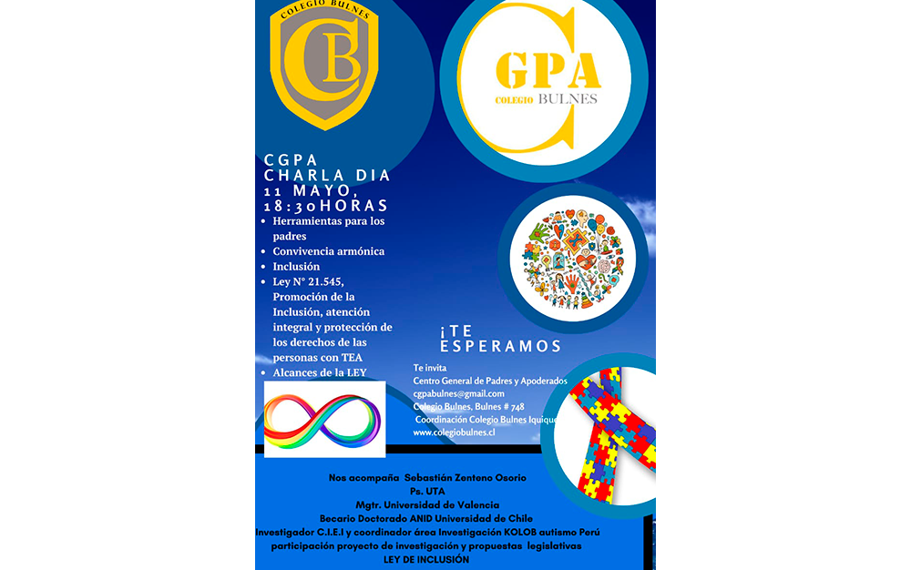 CGPA de nuestro Colegio Bulnes invita a jornada para padres y apoderados