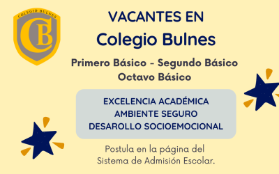 Vacantes disponibles en Colegio Bulnes
