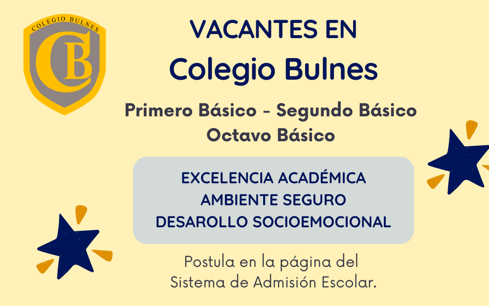 Vacantes disponibles en Colegio Bulnes
