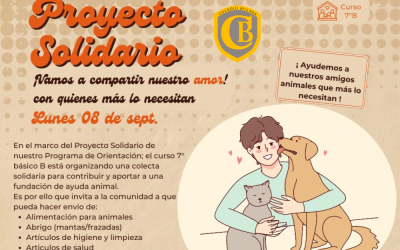 7°B invita a familias a sumarse a campaña de donaciones para mascotas en situación de vulnerabilidad