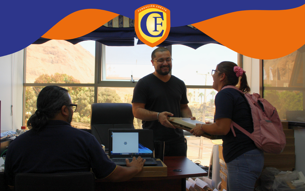 Fundación Educacional Créate inicia entrega de nuevos notebooks para fortalecer el trabajo administrativo