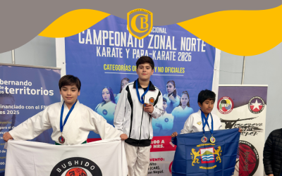 Agustín Flores alumno del 5° Básico A obtuvo el primer lugar en el Zonal Norte de Karate